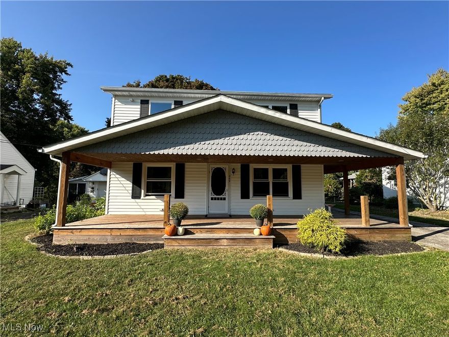 Welcome to this simply adorable 2 bed, 2 bath home in the heart of Painesville Township. This charming house sits on a lot that is over a quarter acre, w/ a long driveway, 2 1/2 car garage, & private backyard beginning under a canopy of trees & opening to a large grassy area perfect for a firepit, playset, or space for your dogs to run around. Or all 3! Plus, there's a shed for storage. But that beautiful wrap-around front/side porch is really the star of the show, making for such a warm, inviting entrance. Walk through the front door into the living room/dining room w/ 2-story vaulted ceiling, lots of natural light, & a view of the loft above. That wall going up the stairs is a massive blank canvas-just imagine the incredible gallery wall you could create! The front room w/ its hardwood floors & several windows can be configured however you'd like. Head back to the right & into the kitchen w/ stainless steel refrigerator, stove, (both stay) & double sink. There are ample cabinet space & countertops, plus a deep walk-in pantry/storage space. Rounding out the main level are a full bath & nice sized bedroom, providing the ease of one floor living if you'd like. Upstairs is essentially a whole additional living space-w/ bedroom, full bath, & a loft. The primary bedroom is really large w/ a fabulous walk-in closet. The primary bath is spacious, w/ plenty of room to add a double vanity. And the loft, w/ its bird's-eye view of the downstairs, has endless possibilities. It would make a perfect office, TV room, yoga/workout space, or craft room. The basement is where you'll find the laundry (washer/dryer do not convey) & utilities. A few key pieces of info: 2016-AC replaced; 2014-wrap around porch added; 2012-2nd floor added, roof; 2011-furnace, & hot water tank replaced. Seller is graciously offering a 1-year home warranty! You'll really want to check out this one before someone else scoops it up!
