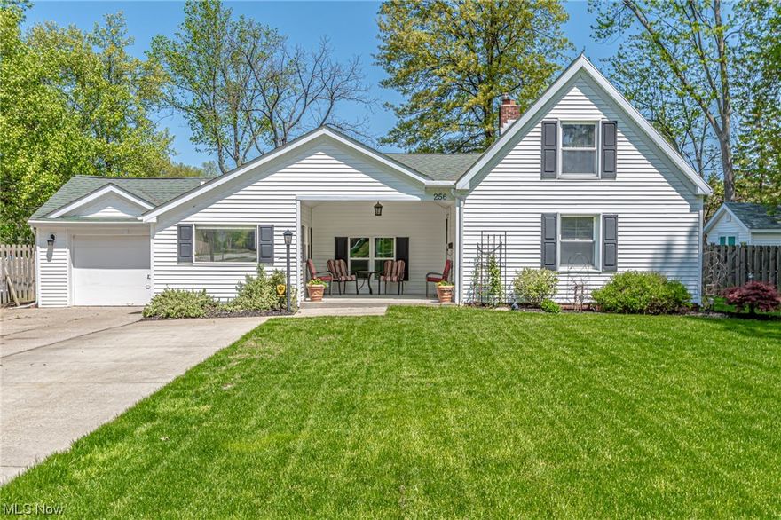 Set far back from the road this lovely home has curb appeal for days invites you to sit and relax on the covered front porch. Entering the home you find a cozy living room with a beautiful wood burning enclosed fireplace, right next to the eat in kitchen with loads of cabinets for storage and including all the appliances, washer and dryer. The large family room opens to the gorgeous fully fenced, private back yard with a huge deck that is perfect for entertaining. Store lawn equipment in your shed. Upstairs you find a bedroom, full bathroom and an additional room that can be used in so many ways including a coveted home office. The tandem two car, heated garage has additional space for a workshop or extra storage space. This home is located just minutes from parks, shopping and restaurants. Don't miss your chance to own a home in the very charming city of Berea.