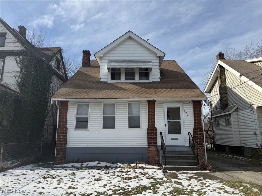 Solid investment property located at 472 E 147th St, Cleveland. This Cape Cod–style single-family home offers 3 bedrooms and 1 full bathroom with approximately 998 sq ft of living space. Built in 1920, the property is currently leased to a reliable Parma Housing tenant at $1,173/month, generating consistent rental income.
Recent updates include a new refrigerator and stove, along with forced-air heating and durable aluminum/vinyl siding. The home features an open front porch and a detached 2-car garage.
Situated in an established residential area with ongoing rental demand, this property is ideal for investors seeking dependable cash flow with potential for long-term value appreciation.
