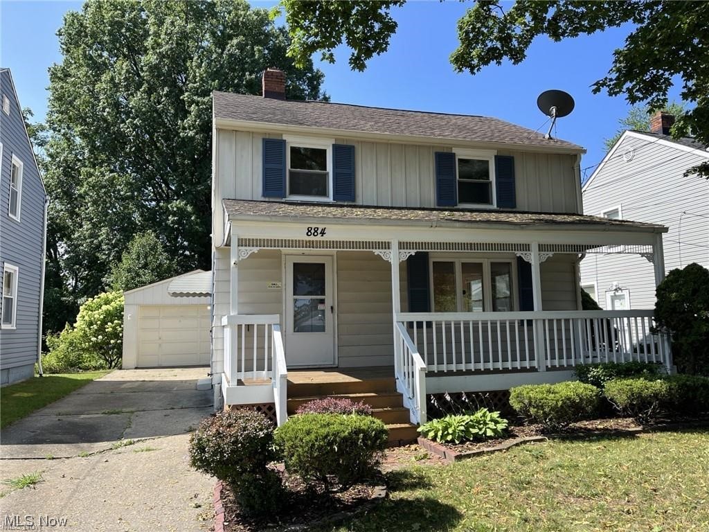 This one is ready to go! Come and see this charming 3 bed and 1 full bath home which has been freshly painted (July 2023). The inviting front porch leads you right into the living room with gorgeous original hardwood floors. The dining room has the beautiful hardwoods as well, with a sliding glass door that leads out to large deck and fully fenced private back yard. A well-appointed kitchen is ready for your finishing touches and includes a cute eat in section. Upstairs you have 3 good size bedrooms and a full bath. The basement has been freshly painted as well and has ample storage. HVAC systems have just been cleaned and serviced July 2023. If storage is what you need then you can utilize the oversize one car garage or shed in the private back yard. Come see this one before it is gone!