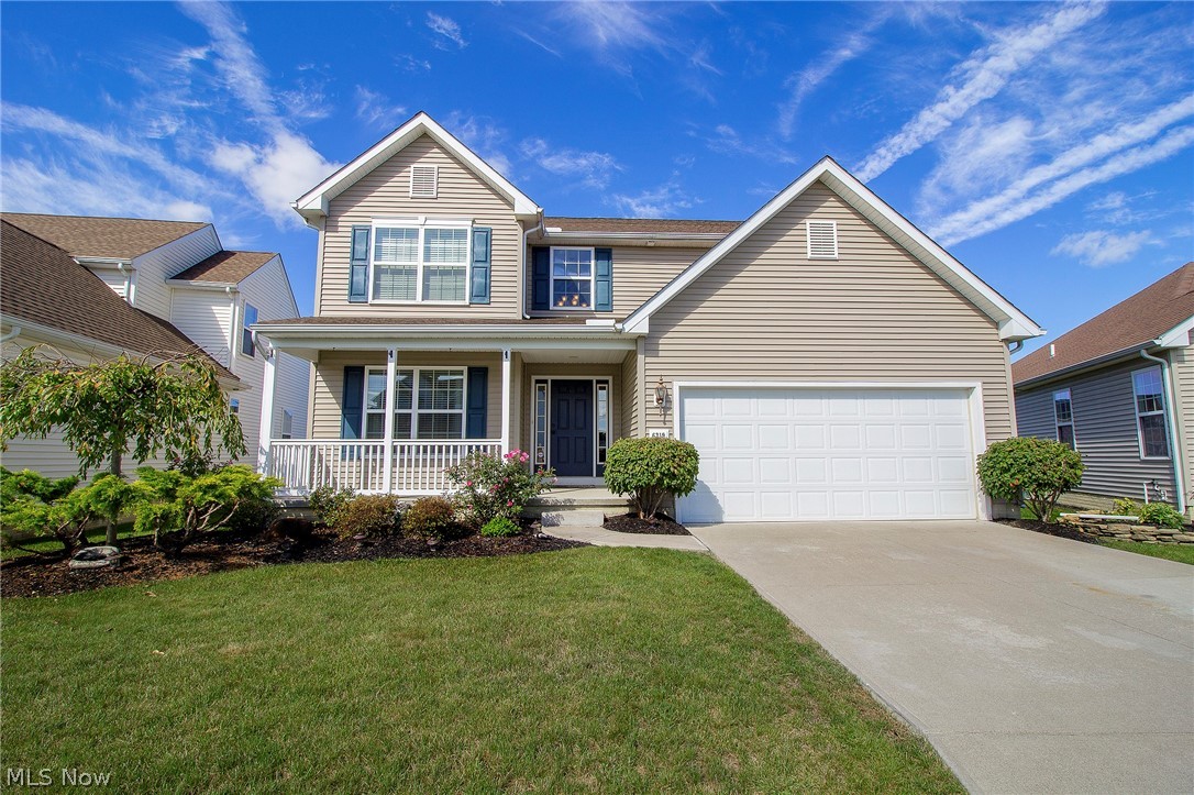 Stunning colonial maintenance-free living!! 1 owner! Welcome home to 6319 Dogwood Ln North Ridgeville. This home offers over 2,400 sq ft of living space and you will find owners pride throughout. The first floor welcomes you to a large foyer with cathedral ceilings. A family room, living room,(gorgeous wood floors)! EXTRA LARGE kitchen island to entertain your guests PLUS BONUS morning room that overlooks a gorgeous pond. The morning room leads to the outside patio & is a great place right on the water to relax and enjoy your coffee every morning. The laundry room & half bath complete the first floor of this home. The second floor offers 4 nicely sized bedrooms. 3 of the bedrooms share a large full bath. The master suite offers a HUGE walk-in closet, garden tub, & shower. The basement is dry/clean and ready for your finishing touches! Ample storage throughout! The basement has 8 ft ceilings the electrical box has been updated and the bathroom has been roughed in - extra living space a
