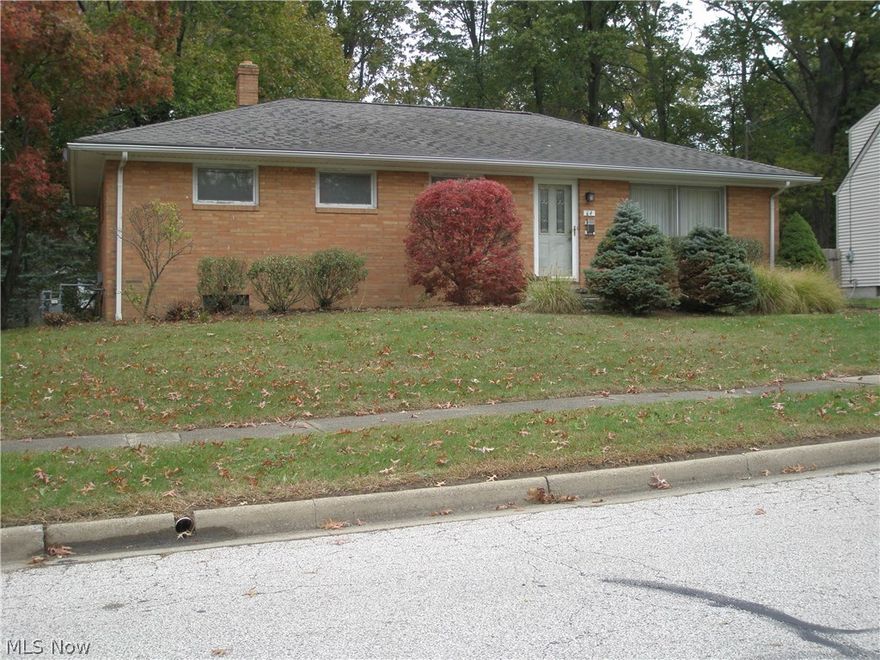 Brick three bed 1.5 bath ranch with full basement & one car garage. Updated kitchen very bright with huge skylight. All hardwood floors throughout are in great shape.