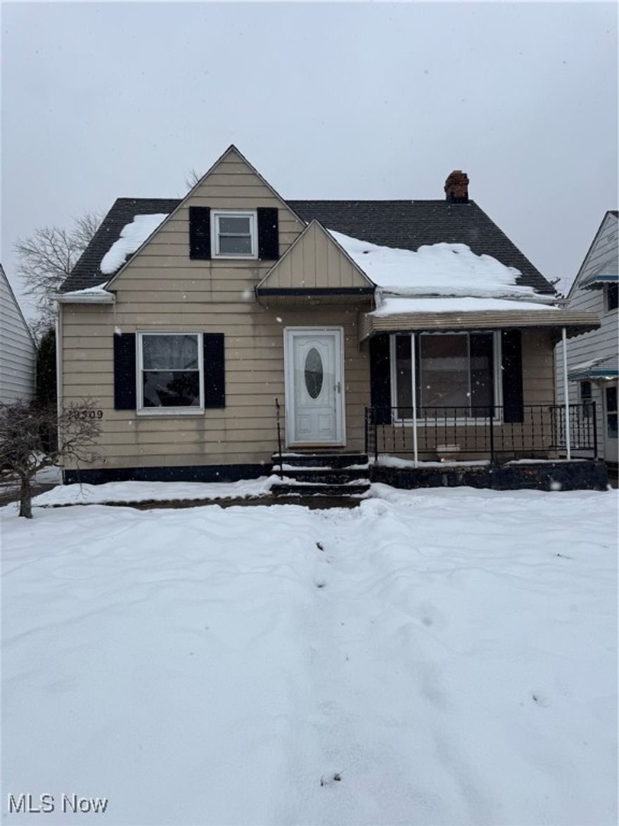 Investor Special! This property has Great Bones & Big Potential! Opportunity knocks with this classic Maple Heights Cape Cod that is ready for your vision and renovation expertise. Featuring 3 spacious bedrooms, 1 full bath, and a layout perfect for modern updates, this property sits on a quiet, well-kept street and is bursting with potential. Whether you’re a seasoned investor or looking for your next flip, this is your chance to turn a solid structure into a beautiful showcase home. Add value with your finishing touches and bring this gem back to life. Don’t miss out on this prime project opportunity in an established neighborhood with strong rental and resale appeal. Bring your tools, vision, and creativity – this one won’t last long!