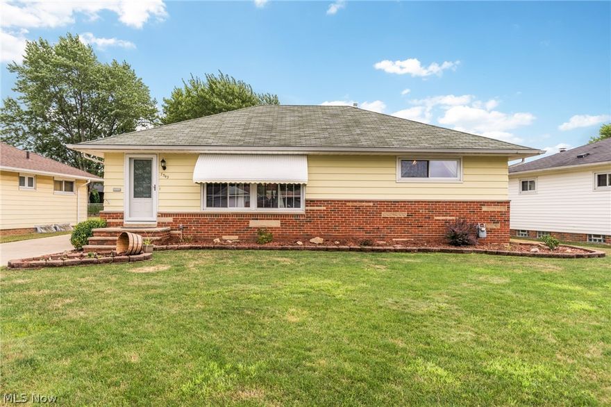 Welcome home to this well-maintained ranch home located on a quiet street. Many updates include the central air unit (2020), furnace (2017) and windows (2005). You will find newer white panel doors and newer carpet throughout. Full bath on main level was remodeled in 2013 with vinyl flooring. Primary bedroom offers a custom closet system. The Kitchen is spacious with laminate flooring, lots of cabinet space and all appliances stay. Open to the formal dining and main living area, too! Extend your entertainment needs just by walking out the back slider. You will love the covered patio overlooking the private fenced-in backyard. Basement is partially finished with a full bath which makes for a great area for a rec room or additional living space. Plenty of storage available as well. One year home warranty included. Come make this "home" today!