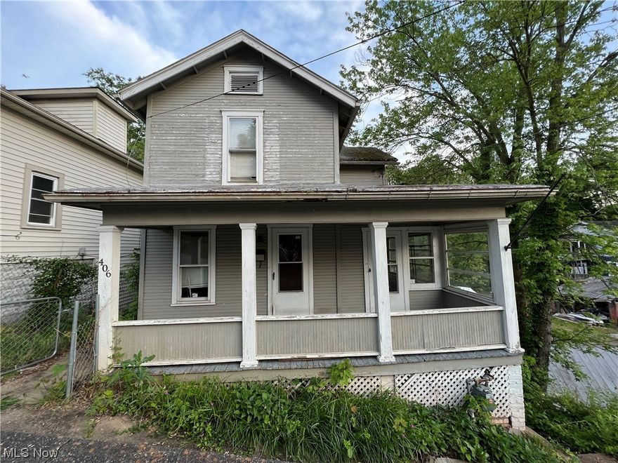 Bring your tools and creativity for the many possibilities. Restore the charm of this two-story 1900's Marietta home. One of the possibilities is first floor living complete with half bath, owners-suite, living area, kitchen, and laundry. The second floor has a large bathroom with two larger bedrooms. The basement can be an additional living area with ample amount of storage room. The basement also leads to the deck and stairs to the detached oversized double car with room for a smaller car garage. Priced to where you can work your imagination guilt free!