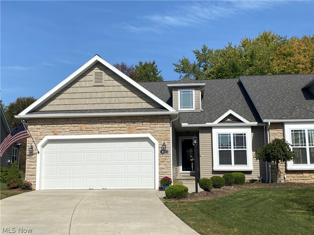 Better than new construction with many recent top-of-the-line improvements you will appreciate. Cul-de-sac area with front pond view plus relaxing wooded view from 4 season sunroom. Open floor plan from large kitchen into spacious great room and sunroom. Quiet first floor master with private full bath, tiled shower, double sinks, walk-in closet plus handy laundry full of new cabinetry. Office/bedroom right off 4x15 hallway near beautiful full-tiled guest bath. Neutral decor, modern white trim, new custom blinds, knock-down vaulted ceilings, attractive stone corner gas/electric fireplace with mirrored shelf, additional solar tubes and track lighting features are nice. Ceramic tile throughout foyer, kitchen, and all bathrooms with new Premier laminate flooring in great room and sunroom plus Marquis vinyl tile steps to upper loft. Upstairs offers fun loft area plus a private 3rd bedroom complete with full bath and walk-in closet. Stainless steel appliances include refrigerator, stove,
