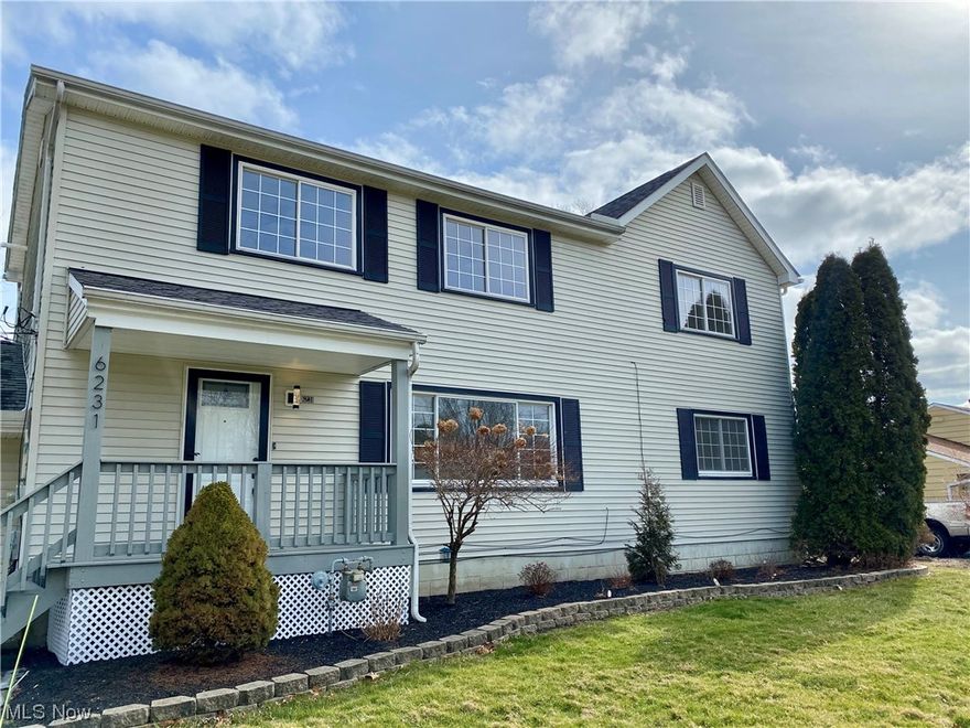 Welcome to this newly renovated, spacious home in desirable Mentor! This home is perfect for large families or those who are looking for a spacious home. With 5 bedrooms and 3.5 bathrooms there is ample room for all. The primary suite greets you with high vaulted ceilings and plenty of natural light. It has a large walk in closet and a spacious bathroom with a stylish double vanity, shower, and soaker tub. On the main floor the kitchen has been completely renovated with luxury vinyl plank flooring (which flows throughout the main floor), white shaker cabinets, brand new quarts countertops, and stainless steel appliances. The kitchen also has an island with space for 2 barstools, perfect for having helpers in the kitchen, eating a snack or meal, or enjoying a morning cup of coffee. Off of the dining room there is a sliding door that leads out to a wide staircase and down to the expansive deck. This outdoor space is perfect for relaxing and entertaining. There is plenty of room for a grill, dining table, and chairs to hang out in. In the fenced in back yard there is great space for kids to play and dogs to run. There is also a place where there was an above ground pool. The heater for the pool is still there. The sellers have a quote to fill in the pool area to make it yard, but it can also be kept if you'd like to put a pool back in! The basement is partially finished with plenty of lighting and new luxury vinyl plank flooring. There is also a half bath and a new sump pump in the basement. The home has two brand new furnaces and two brand new air conditioners which are sure to keep you comfortable year round.This home is light, beautiful and move-in ready. Schedule your showing today!