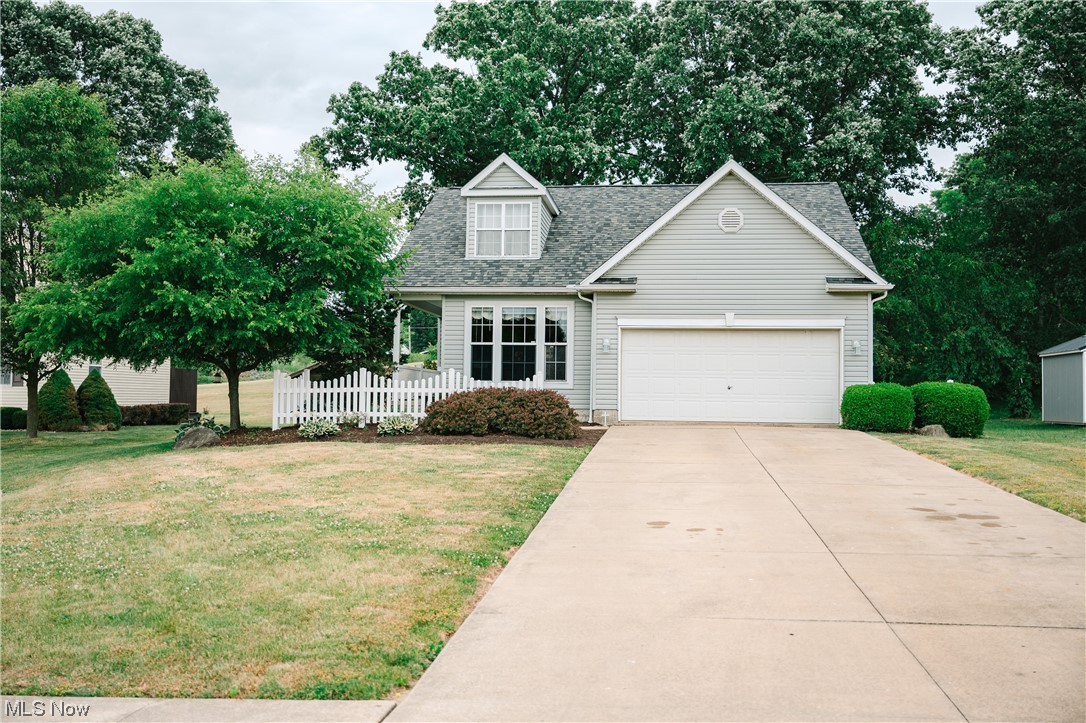 Country charm in Tuslaw school district! Nice home in cul-de-sac neighborhood. First floor features owner's suite with sliding doors to access back yard, with large walk-in closet and full bathroom. Also, on first floor is a 1/2 guest bathroom and laundry room. Enjoy sipping your morning coffee from the patio, underneath the pergola or enjoy the natural lighting the eat-in kitchen provides. The second level features 2 bedrooms and a full bathroom. Cheery, newer paint on ground level, roof replaced 2021, sump pump replaced 2020, hot water heater 2019, dishwasher 2021, refrigerator 2022. Flooring is a bit worn. Seller's will pay $5000 toward buyer closing costs to offset new flooring.