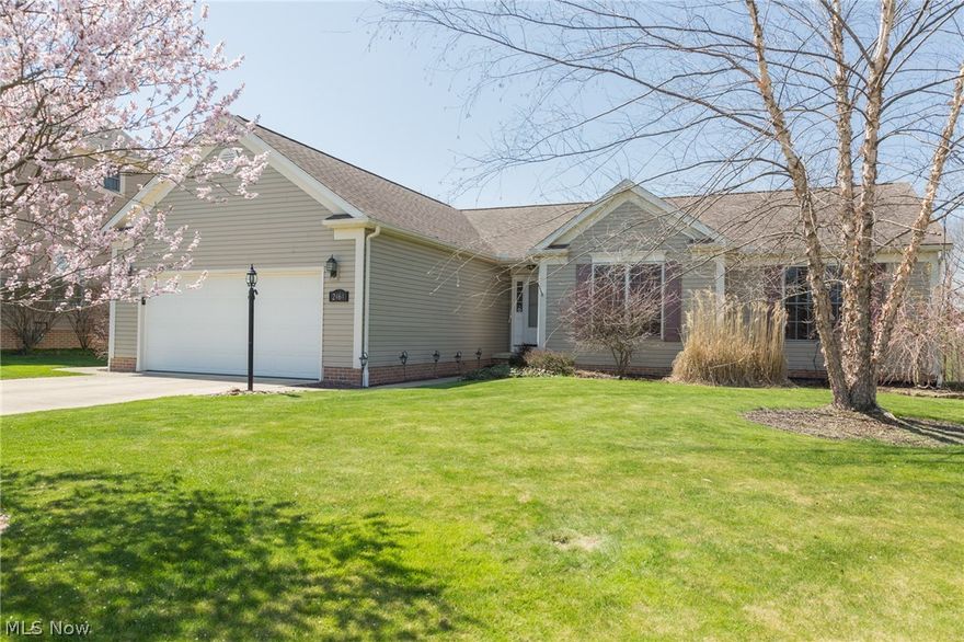 No need to look any further! This open floor plan ranch was built in 2003 and is full of upgrades. The home has 3 bedrooms on the first floor and 3 full bathrooms throughout. The spacious master has a newly remodeled full bath complete with granite counter tops, upgraded cabinets, jetted tub, tiled shower and floors. The living space includes a great room with gas fireplace, and is wired for surround sound. The kitchen has oak cabinets, w/ plentty of counter space, a breakfast bar and dining area. First floor laundry with plenty of storage space. The current owner added hot water baseboard heat through out the basement and the pool table stays with the house Hot water tank new in 2017. The garage is extra deep, has added storage shelving, has been fully insulated, includes a gas heater, floor drain and hot/ cold water. Outside you will find your own private oasis complete with deck, patio w/ pergola and built in fireplace. Located on .37 acres, on a cul-de-sac in Brimfield! Schedule yo