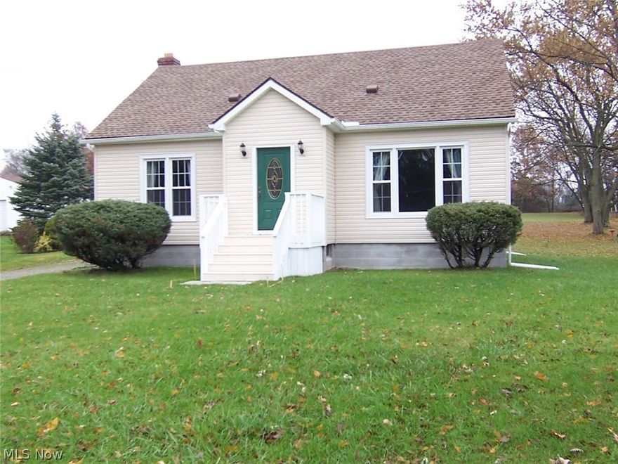 You will fall in love with this beautiful three bedroom Cape located on nearly one acre in Richfield! The beautiful country setting features fruit trees (apple & Pear) in the rear of the lot, as well as grape vines. The property is adjacent to the Eastwood Reserve with easy access to walking trails and catch/release fishing pond. This home has been completely updated. There is new vinyl siding w/insulation in 2017, and in 2008 the roof was replaced w/Timberline 25 year shingles (complete tear-off w/air vents added). The front deck/stairs were added in 2017. In 2014 the furnace and A/C were replaced w/Rudd 95% efficiency. (The average gas bill is $53.00). In 2017 the kitchen was completely updated including ceramic tile floors, sink w/granite counters, cabinets, D/W, plumbing and electric. The bathroom was  also updated (2017) w/a Schrock vanity w/granite counter, tub, toilet, as well as the plumbing/electric in 2015. The windows were replaced thru-out with Empire windows in 2013. The w