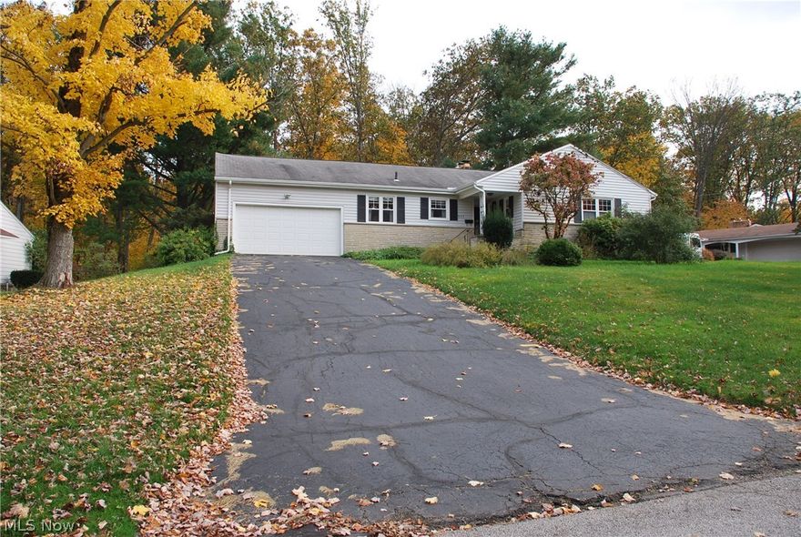 Solid ranch in highly sought area of Akron near the Sand Run Park! 3 bedroom and 3 bathrooms with one of the bathrooms being an en suite to the Master Bedroom! Large yard with 2016 wood 5' high privacy fence that has gate to rear park-like area! 2 car garage with storage and door to rear brick patio. Home has an awesome rear library room that overlooks the rear yard with plenty of windows and a door to the brick patio and private back yard! The Living Room is HUGE with the fireplace and sandstone surround accents this room with LARGE window overlooking the beautiful back yard! The kitchen has a great layout including a peninsula that separates the eating area from the kitchen yet keeps the open concept of kitchen to dining! The large pantry bolsters the high capacity cabinetry. There are REAL hardwood floors throughout that add to this gorgeous home! All bedrooms are in their own area to the side of the home with the garage and library on the opposite end of the home! Huge basement wit