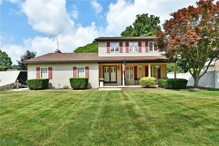 A Poland delight, this expansive and beautifully kept residence is sure to enthrall with its three floors of finished living space and so much more! Located on its prominent corner lot, the home perfectly showcases within its manicured yard, quickly showing off its covered front porch, oversized cement driveway and hidden rear patio complete with a bonus storage shed. Double entry doors open to a tiled foyer and rising wood staircase as you make your way inside. A ravishing living room offers gorgeous oak hardwood flooring trimmed in American black walnut that continues into the formal dining room. Privacy doors add to the ambiance while instant kitchen access ensures easy meals. The kitchen itself wows with exposed overhead beams and rich, stained wood custom cabinetry that adjoins the stainless appliances. Casual dining sits before patio access. Around the corner, a half bath is located before the posh family room and its pellet burning fireplace. Relax in the rear sunroom with a brand new split system for warm winters and cool summers! This unit has a remote so you can relax and adjust the temperature from the comfort of your seat! On the second floor, a handsome landing of stunning custom hardwood floors branches into three substantial bedrooms plus a full bath with its dual vanity. The finished basement is sure to please. A nicely finished bonus room with its full egress could serve as a fourth bedroom with adjoining finished rec space including surround sound, laundry, expansive storage space and a full bathroom completes the basement level. The heated garage has nature stone flooring, the back deck has an awning over the door, lighted railings and views of the storage shed. This house is perfect for entertaining and hosting all year long both inside and outside. Nothing has been skipped in maintaining the pride in ownership here. Everything has been meticulously upkept and carefully cared for so the new buyers can purchase with confidence.