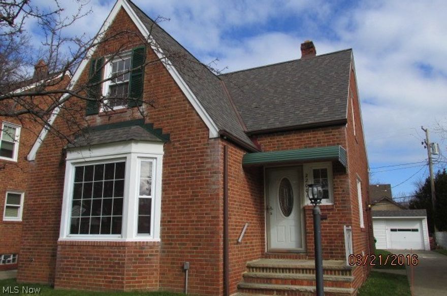 This darling brick cape cod is move in ready.  It comes with all appliances.  It features hardwood floors, a formal dining room with built-ins, and central air conditioning.  There are so many updates to this house:  roof, kitchen,  furnace, a/c, hot water tank and windows.  Home is violation free and ready for immediate occupancy.