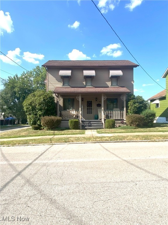 East Palestine, OH - This 2 bedroom, 2 bath home is located on a quiet street, sits on a corner lot and is located within blocks of East Palestine's Sparkle Market grocery store and East Palestine's central business district. The first floor boasts a living room, dining room, eat in kitchen and a full bathroom. The second floor offers 2 roomy bedrooms both with ample sized closests and beautiful wood and glass panel entrance doors. This home offers a nice sized front porch where you can relax with your favorite beverage and also a rear porch and patio that over-look the well mainicured lawn and gardens. The basement is where you will find the laundry room, a room used as a family room and the second bathroom. The minute you walk in you will realize this home has been well cared for over the years. Updates include: Roof, gutters, downspouts, vinyl siding, water tank and all kitchen appliances. The furnace and air conditioning were installed approx. 8 years ago. East Palestine, OH is located approximately 30 minutes from Youngstown, OH, 40 minutes from the Pittsburgh International Airport and 1.5 hours from the Cleveland Internatinal Airport.