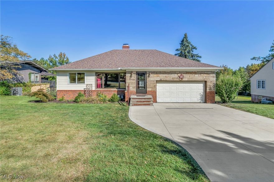 Welcome to this charming, well-kept 3-bedroom ranch sitting on almost an acre of land. This home has striking curb appeal, instantly captivating you with its fresh 2024 concrete driveway, guiding you to the main entrance. Inside, beautiful hardwood floors flow seamlessly throughout the living room, kitchen, and all three bedrooms. The heart of the home is the bright eat-in kitchen, offering ample storage, natural light, and a sliding door leading to a large deck ideal for outdoor dining and entertaining. The lower level features a laundry room with generous storage, a home office, and a spacious recreation room with a gas fireplace that opens to an outdoor patio and an inviting backyard. Notable updates throughout the years include: driveway (2024), dishwasher (2024), basement furnace (2023), main furnace (2020), basement windows and door (2021), and hot water tank (2020). This home is located within the award-winning Brecksville–Broadview Heights City School District, offering top-rated schools and an excellent educational environment for families. You also enjoy a great location with easy access to wonderful nearby amenities and natural escapes — including the Brecksville Reservation and Brecksville Nature Center, offering wooded trails, scenic views, and outdoor recreation. For additional weekend fun, you’re just a short drive from the Cuyahoga Valley National Park (with hiking, biking, and historic canal-side trails), and the iconic Blossom Music Center. Plus, you’re close to local shops, restaurants, and all major highways, making commuting and leisure equally convenient. This Brecksville gem won’t last!