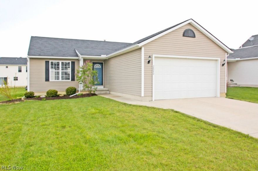 Beautifully ranch in Meadow Lakes Development.  Remodeled by Home Buyers Ohio.  Open concept with the family room, dining room and kitchen all in one large area, laid out perfectly for entertaining.  The corner gas fireplace brings warmth to the large room with vaulted ceilings.  There are brand new stainless steel appliances that stay, granite counter-tops and a lovely glass tile back-splash in the kitchen!  The master bedroom has two closets and its own master bathroom.  Additionally the laundry room is on the main level too.  A large basement awaits for storage or a potential rec room!