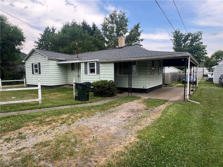 Cozy 3 bedroom vinyl sided ranch home. Corner gas fireplace in the living room. Kitchen includes the range and refrigerator. Laundry hook-ups in the basement includes the washer and dryer. New roof in 2021. 10 X 30 carport and 1 car detached garage with workshop. 7 X 11 storage shed. 80 gallon, rented hot water heater $22.46 monthly. Private back yard. Indian Valley Schools. Current owner's utilities average $75 for gas & $175 for Electric monthly. Seller to replace septic system.  Possession to be arranged.