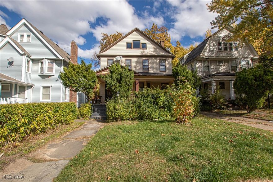 This 3-bedroom, 1-bath home offers a solid layout and classic features throughout. The main floor includes a comfortable living room with a wood-burning fireplace and carpeting with hardwood floors underneath. Upstairs, you’ll find three rooms with built-ins and laminate flooring, plus a full attic providing additional storage space. The mostly unfinished basement includes an area that was previously used as a beauty shop and is plumbed for a toilet, offering flexible potential for future use. A full attic and a detached 2-car garage add to the property’s practicality. Recent updates include a roof replacement in 2024 along with new flooring on the front porch. With its wood floors, fireplace, and central HVAC, this older home provides a great opportunity for someone ready to make it their own.