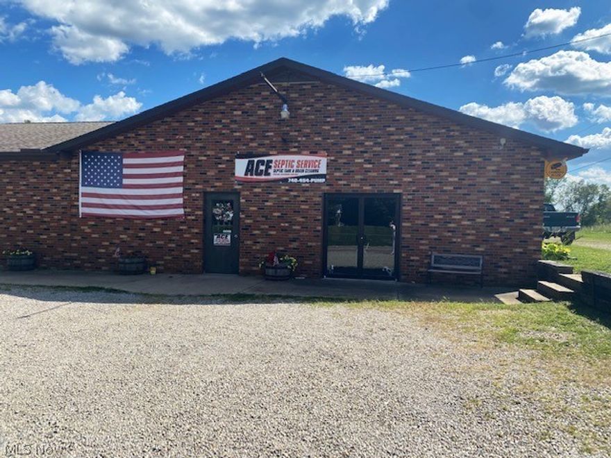 This is a nice size building 6000 sq. ft. situated on 3.55 acres.  Nice office space, garage/workshop area, large open spaces lend themselves to so many possibilities.    Owner is moving the business to another location they own.  Building and lot will be completely cleaned out prior to closing.  The possibilities are
endless.  Septic System and Public Water.  Plenty of room for parking and expansion.  Two half baths.