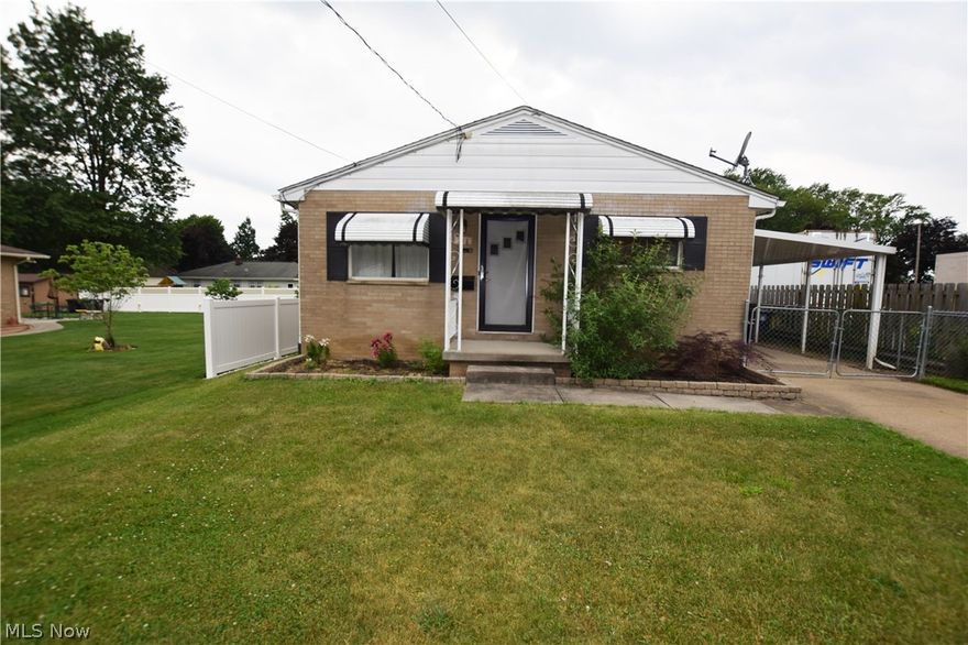 Welcome to 192 Middlefield Dr. in Ellet! This beautiful brick ranch situated near easy access to I76 offers 3 bedrooms and 1 bathroom. Entering through the front door you're welcomed into the spacious living room area. To the right of the living room, the kitchen offers plenty of cupboard space and an eat-in dining area while the bathroom features recent updates including a newer sink and vanity. The basement is clean and dry allowing for more usable living space should you desire. Freshly painted rooms top of this gem and declare it "move in ready"! Offering a carport and one car detached garage, the backyard is entirely fenced in allowing plenty of room for children and/or pets to play safely. Showings start Monday June 28, 2021. A MUST SEE! Schedule your personal tour today before this one is gone!