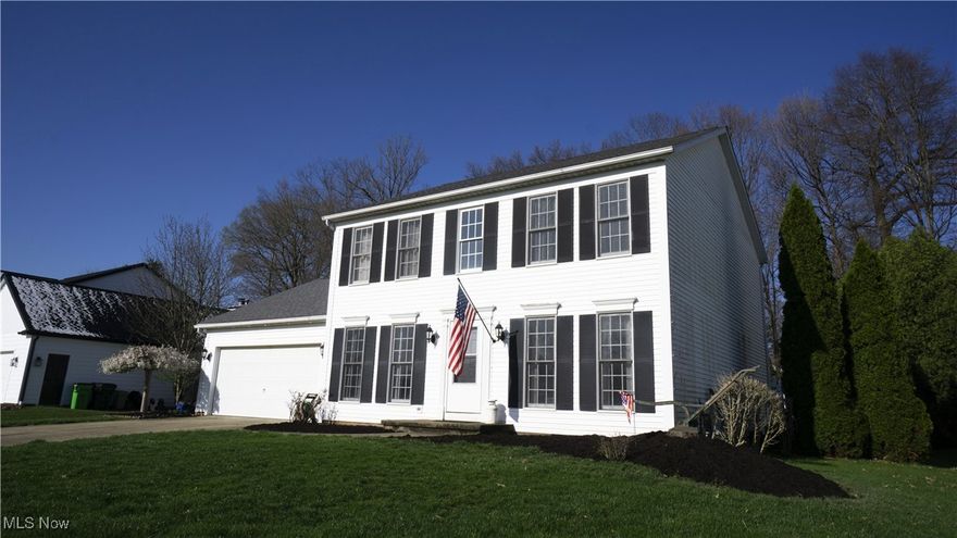 Make a splash with your family & friends this spring! Take advantage of a great opportunity in the popular Tallmadge Hills neighborhood. This 3 bed/4 bath, 1,900+ sq. ft. Colonial has plenty of updates & amenities including a gorgeous heated in-ground swimming pool with brand new liner & winter cover. Enter the home through the brand-new storm door into the 2-story entry flanked on the right by a nicely sized office & on the left by a charming Sitting Room. As needed, this flexible space could be converted into a formal Dining Room. As you continue into the heart of the home, a sizable Eat-in Kitchen enjoys durable ceramic tile flooring, oak cabinets, & a practical breakfast bar. The adjacent nook provides an informal dining space with outdoor access perfect for those summer pool parties & is conveniently connected to a substantial Family Room. Recently installed dark wood tone LVP flooring accents the stone gas log fireplace. Laundry room & ½ Bath round out the main level & are in a very practical location down the hall from the kitchen & nook. Upstairs, a massive Primary Bedroom with walk-in closet anchors the sleeping quarters. Versatile en suite Bathroom is equipped with garden tub, shower stall, dual vanity, & sensible tile flooring. 2 added generously sized bedrooms & an appealing full bath with extra-wide vanity & shower/tub combo complete the 2nd floor. The basement provides additional finished living space & plenty of storage. A carpeted family/rec room, nicely appointed 2nd kitchen, dining area & additional half bath make a lovely in-home retreat. Outside, the in-ground pool is the highlight. But, the stylish outbuilding, oversized concrete pool patio, wooden sun deck, & retractable awning aren’t easily outdone. Recent Updates Include: Luxury Vinyl Flooring - ’25, Upstairs Carpet with 10-year warranty - ’24, Pool Liner and Solar Cover - ’24, Roof - ’20, Furnace and Central A/C - ’18, HWT - ’13. Contact your favorite realtor to schedule your showing today!