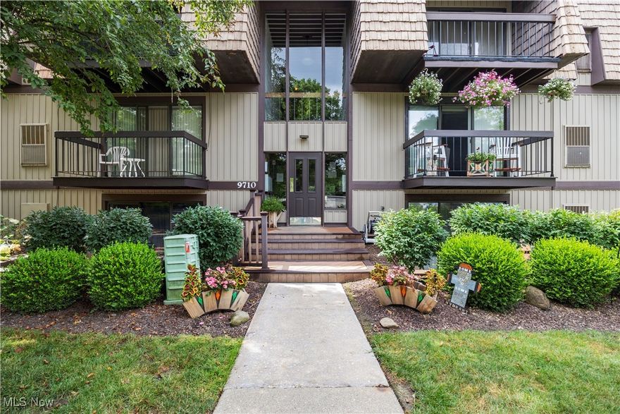 Welcome to this second level unit, perfect for a low-maintenance lifestyle with wonderful community amenities! This North Royalton Condo features 2 bedrooms, 1.5 bathrooms and peaceful pond views off balcony from the living room/ dining room area. As you step inside, you will find an open-concept Great room, eat -in kitchen to your right, offering ample cabinetry and counter space as well as in-suite laundry room is located just off the kitchen. Down the hallway, you will find the first bedroom and full bathroom, then the master suite with a 1/2 bath & walk in closet! This condo is conveniently located just minutes from shopping, dining, & major highways. Schedule your private showing today!