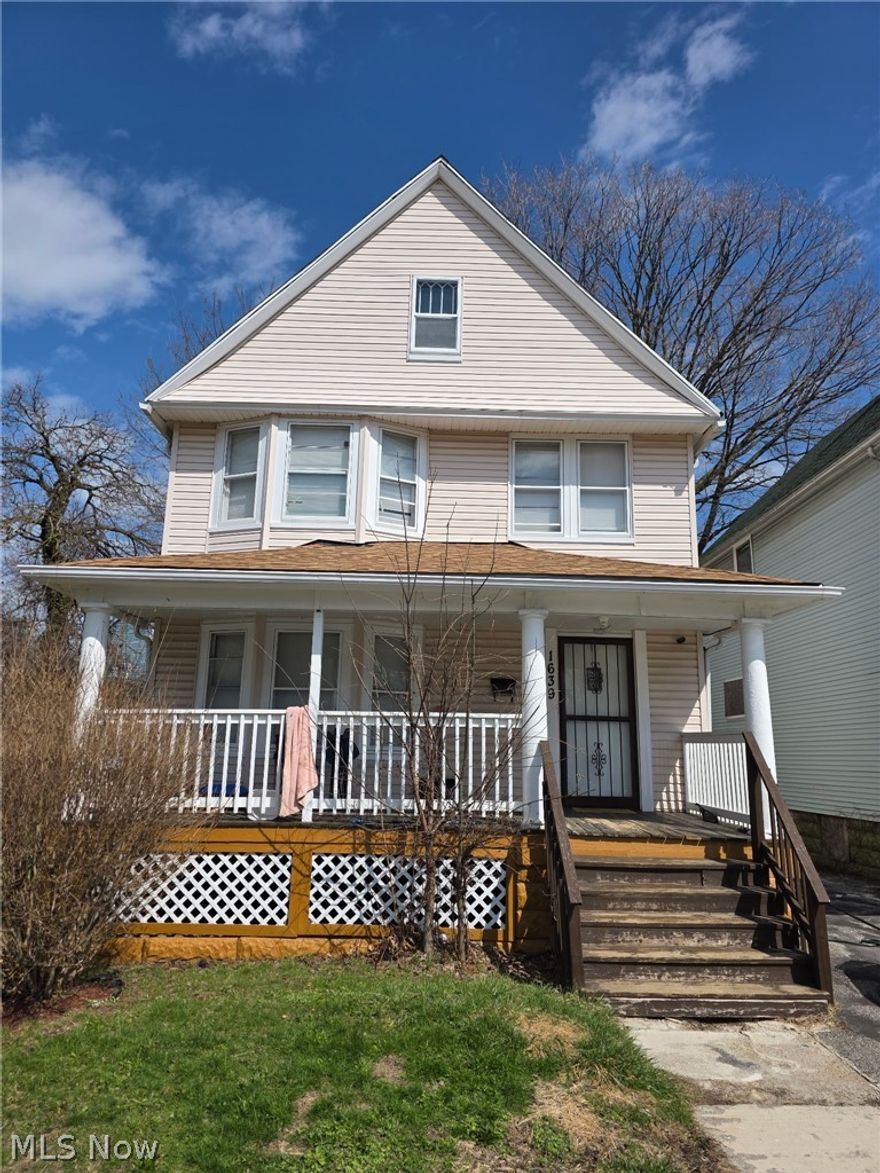 ATTENTION INVESTORS! Turnkey, nicely remodeled vinyl-sided colonial located in the heart of a rapidly trending area with strong rental demand and long-term appreciation potential. Tenant-occupied with a quality renter paying $1,325 per month on a month-to-month lease, offering immediate cash flow w/flexibility. Tenant would like to remain.Situated on a quiet street w/vacant lot to one side, property offers added privacy & unique setting. Don’t miss this opportunity to own a beautifully updated home in the midst of East Cleveland’s ongoing revitalization, including nearby development projects such as the Euclid Superior Adult Activity Center, Circle East project, Mickey Building redevelopment, & continued neighborhood improvements. Home has been thoughtfully renovated w/numerous updates, including a newer roof (believe 2023), new vinyl siding, updated electrical, newer plumbing, & new furnace H20 tank (2021). Interior features include gleaming hardwood floors, a beautiful fireplace, and bay windows in both the living room and master bedroom, creating a light-filled and inviting space. Updated kitchen includes newer cabinetry, & bathroom astefully improved. Additional updates include some newer windows (some wood windows) & new doors. Strong location, solid updates, & reliable tenant make this an excellent addition to any investment portfolio. No showings until accepted offer (more photos coming). Do not disturb tenant. No wholesalers. No owner financing.