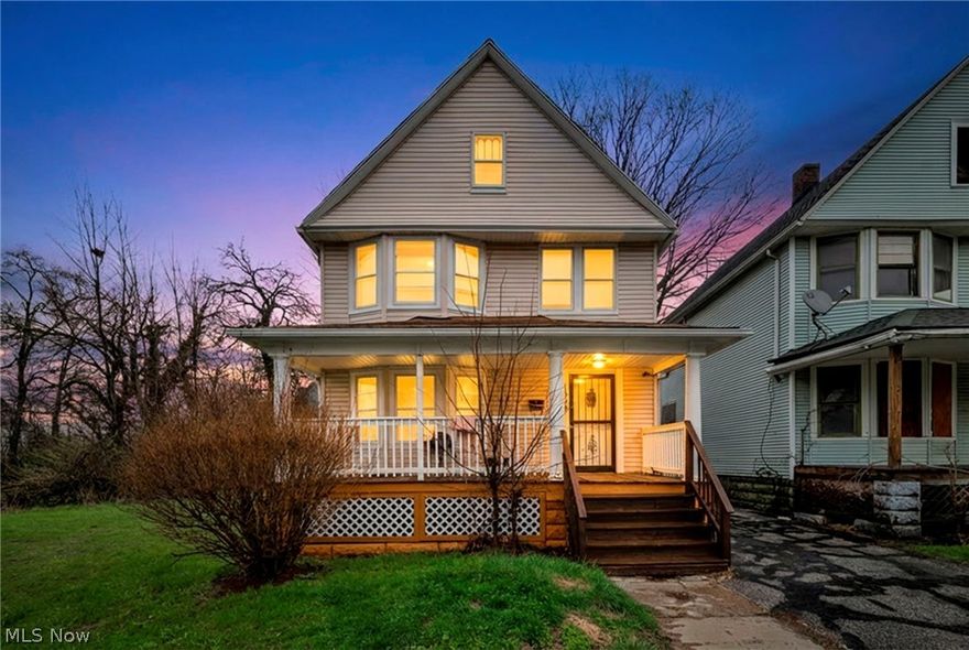 ATTENTION INVESTORS! Turnkey, nicely remodeled vinyl-sided colonial located in the heart of a rapidly trending area with strong rental demand and long-term appreciation potential. Tenant-occupied with a quality renter paying $1,325 per month on a month-to-month lease, offering immediate cash flow w/flexibility. Tenant would like to remain.Situated on a quiet street w/vacant lot to one side, property offers added privacy & unique setting. Don’t miss this opportunity to own a beautifully updated home in the midst of East Cleveland’s ongoing revitalization, including nearby development projects such as the Euclid Superior Adult Activity Center, Circle East project, Mickey Building redevelopment, & continued neighborhood improvements. Home has been thoughtfully renovated w/numerous updates, including a newer roof (believe 2023), new vinyl siding, updated electrical, newer plumbing, & new furnace H20 tank (2021). Interior features include gleaming hardwood floors, a beautiful fireplace, and bay windows in both the living room and master bedroom, creating a light-filled and inviting space. Updated kitchen includes newer cabinetry, & bathroom astefully improved. Additional updates include some newer windows (some wood windows) & new doors. Strong location, solid updates, & reliable tenant make this an excellent addition to any investment portfolio. No showings until accepted offer (more photos coming). Do not disturb tenant. No wholesalers. No owner financing.