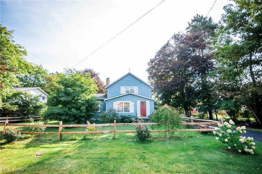 Come see this charming, renovated, "Old Avon" farm house which boasts an open concept kitchen/family room area with soaring vaulted ceiling and double sided fireplace - open to the living room. A renovated bath, refinished hard wood floors, newer appliances, carpeting and fence are just a few of the recent updates. The first floor also includes a large bedroom with sliding glass door. Upstairs, you'll find a second renovated bathroom and three bedrooms with ample closet space. A recently resurfaced driveway, a deck, a walk out basement, a large barn with steel roof, a full acre with established fruit trees and one acre of property are ready for your enjoyment.  The property is a short walk, via the back yard, from Veteran's Memorial Park. Schedule your showing so you don't miss this unique Avon opportunity!