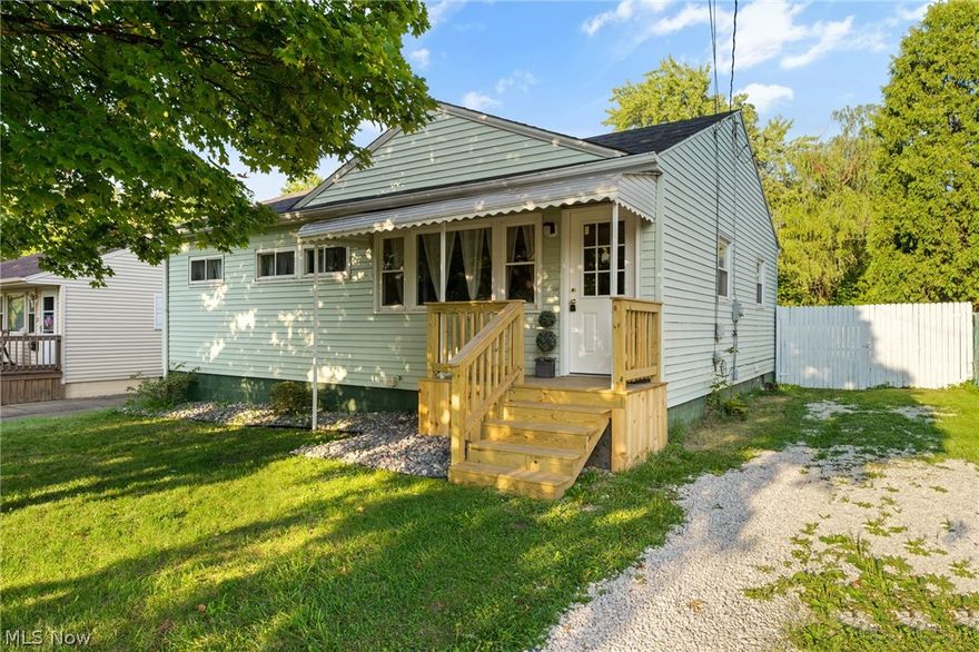 If you're looking for something very easy to maintain, here is 27 Kleber! This beautiful, updated ranch is tucked in the heart of Austintown and close to everything from the grocery stores, shopping and easy access to 11. As you walk up to the front porch, you'll notice it was newly built and a great entry way into your living room. The living room is large with new flooring throughout, freshly painted and vinyl windows throughout the entire house. The kitchen has white cabinets, Formica countertop and tiled backsplash. 3 decent sized bedrooms on the main floor with new carpet. Bath was updated with new tile, toilet and vanity. Deck access off the kitchen area which is an oversized deck overlooking your fenced in backyard. Basement has tons of potential to be finished or just storage throughout. New electrical panel. New Dimensional Shingled Roof. New gravel driveway. Freshly Landscaped. Austintown School District.