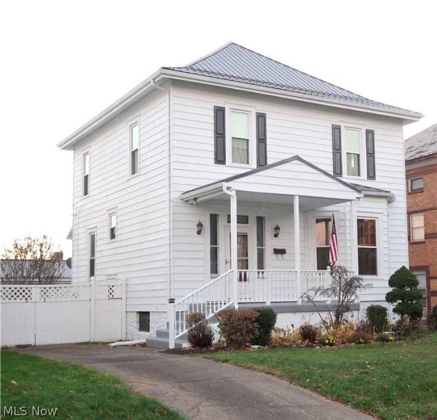 Opportunity knocks with this historical 3 bed/2 bath 2 story home conveniently located on the north end of Zanesville.  This home a freshly painted exterior, new metal roof, vinyl replacement windows, new high efficiency gas furnace and also a gas heated and dry-walled 45'x30' garage!  Appliances to stay!  Sellers are very motivated so bring offers!