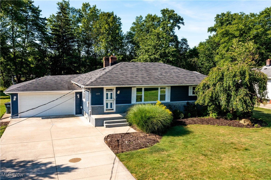 This beautifully maintained 3-bedroom, 3 full bath Ranch home borders Elmwood Park near Town Center. This home has perfect flow from one room to the next. Step inside to find gleaming wood flooring and bright inviting rooms with numerous windows bringing the beauty of the outdoors in. The updated eat-in kitchen (2016) will be the hub with multiple cabinets, granite countertops, stunning backsplash and stone wall with a built-in wine rack. The appliances, including a new dishwasher will remain with the home. The spacious living room offers a nook ideal for a mini home office. An addition was added 1991 giving more desired sqft. featuring the spacious family room with a perfect blend of comfort, functionality and beauty with vaulted ceiling and an accent wood beam, recessed lighting, gleaming wood floors, a woodburning brick fireplace, and triple pane French door leading to a deck and park like backyard—making the room perfect for relaxing and entertaining. Also added was the master bedroom suite with vaulted ceilings, double closets and full bath. The formal dining room was transformed with the addition offering a great space for gatherings. The lower level is designed for additional entertaining space with new carpet in the rec room, a full bath, laundry rm offering space for an exercise area, the utility rm is ideal for a workshop or hobbyist. There is a huge crawl space offering plentiful storage! The basement has been professionally waterproofed (2015) including an exterior sump pump for added insurance, giving peace of mind for years to come. H20 Tank 2022, Furn and AC 2015. Added insulation (2015) Driveway (2015) This highly rated community including exceptional city services, an award-winning school district. You’ll also be just minutes away from the library, the state-of-the-art Civic Center, the gorgeous Cuyahoga Valley National Park and convenient access to major highways, dining, and shopping. Don't miss the opportunity to make this exceptional home yours.
