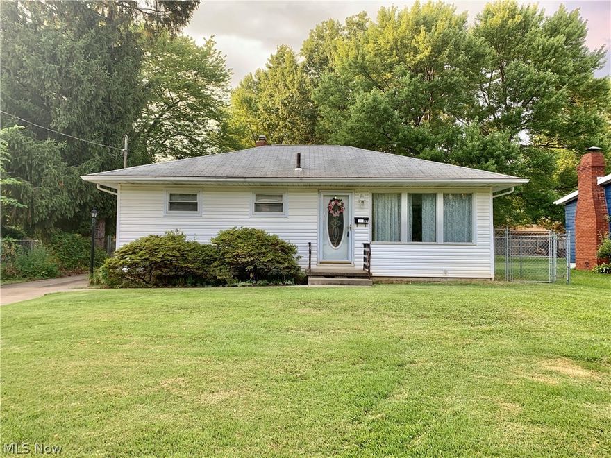 Lovingly cared for Ranch available in Tallmadge!  Dont miss this charming home with a bright and sunny living room, plenty of kitchen cabinets and counter space, 3 bedrooms and 2 full baths!  Enjoy the hardwood floors throughout!  Desirable ranch layout with a full bath on the first floor and an additional full bath in the partially finished basement!  Relax on those summer evenings with the large attached breezeway with sliders off the kitchen.  Attached oversized one car garage  and plenty of room for parking.  Plus a very large shed!  Back yard feels private with lovely trees for shade.  Dont miss this one!  So much house for the price!
