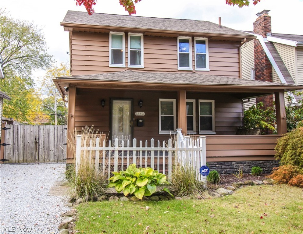Move right into this beautifully updated Colonial style home with 3 bedrooms and 1.5 baths. As soon as you step into this home you will notice the beautiful hardwood floors in the living room and dining room. The kitchen offers a ton of cabinet space and there's even a half bathroom on the first floor. The second floor has three bedrooms with new carpet (2021) and a generous sized updated bathroom along with plenty of linen storage. Further upstairs you will find a full finished attic which could be great for a playroom, office or even another bedroom. Plenty of extra storage space as well. Choose between hanging out on the spacious front porch or the back patio. The backyard is fenced in and has a 2 car garage. The seller is also offering a 1 yr home warranty. Recent updates include new Furnace, AC and Hot Water tank in 2015. Windows also updated in 2015. New dishwasher in 2021. Concrete 2017. This home offers so much! Call your favorite agent today to schedule a showing!