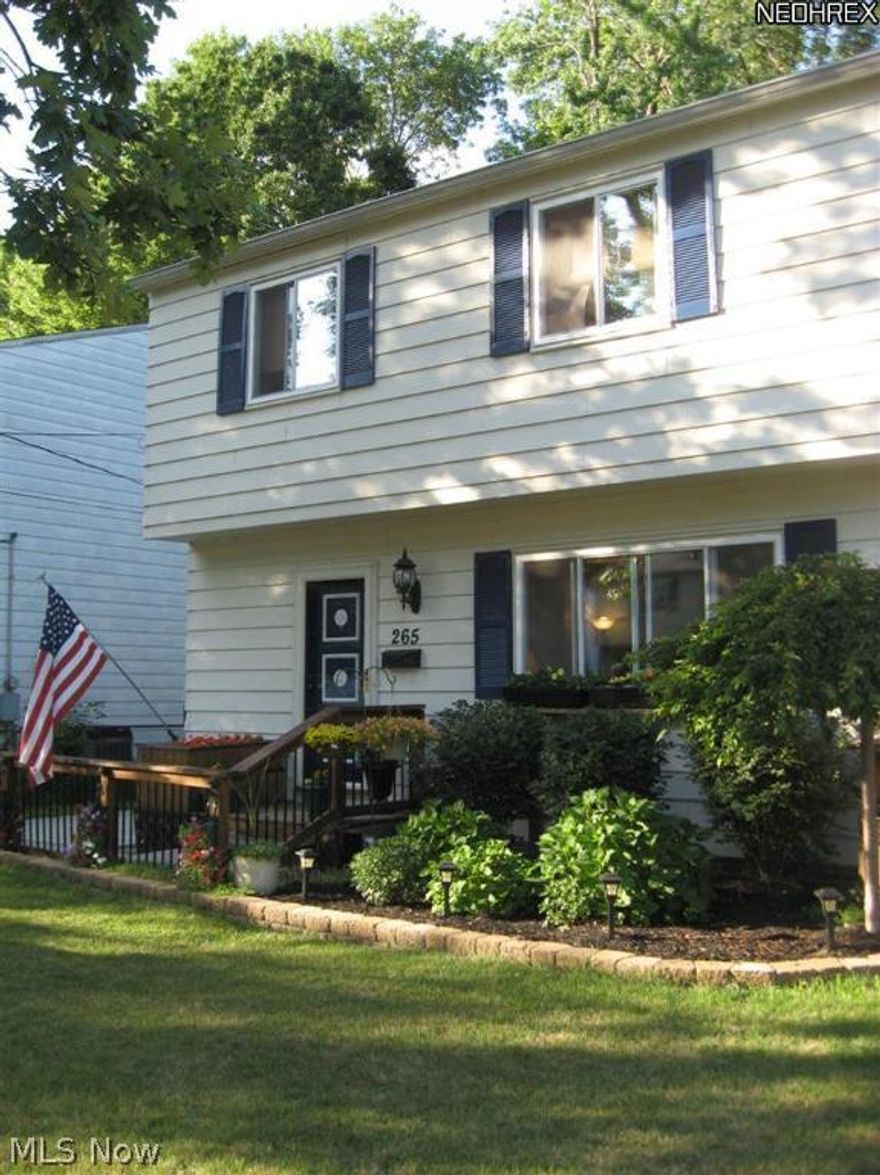 Very, very nice colonial with full, finished basement and ample attic storage area. Well maintained with many recent improvements - cement driveway (2010), wood deck w/unique design (2006), large shed w/electric (2007), garage overhead/man door/automatic opener (2009), dishwasher, flooring, ceiling fans, storm door and more. Kitchen appliances included. Nice rec room with WB stove on brick hearth. Vinyl replacement windows. Cozy deck and fenced-in rear yard. Beautifully landscaped! Owner will consider financing!