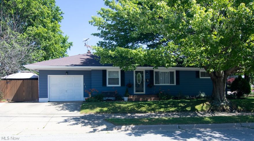 This beautiful ranch home is just waiting for its new owner! Freshly painted on the outside, it welcomes you in to the open concept living/dining room so many love - with a bright, cheerful kitchen open to the dining room. Brand new carpet on the first floor except for the kitchen (which has new vinyl flooring) and the master, which is hardwood. (*Pictures were taken before new carpeting was installed.)There is hardwood under the carpet and throughout the first floor except for the bathroom and kitchen. An updated full bath with new toilet (2020) finishes off the first floor. The basement has plenty of room for the whole family to gather and includes another full bath with a spacious laundry area leading to additional storage. Outside, you’ll find a covered patio, fenced-in back yard and a shed for even more storage. The one car garage is attached, but there are two additional parking spaces out front as well. Conveniently located just 1.5 miles from SR  224, less than one mile from th