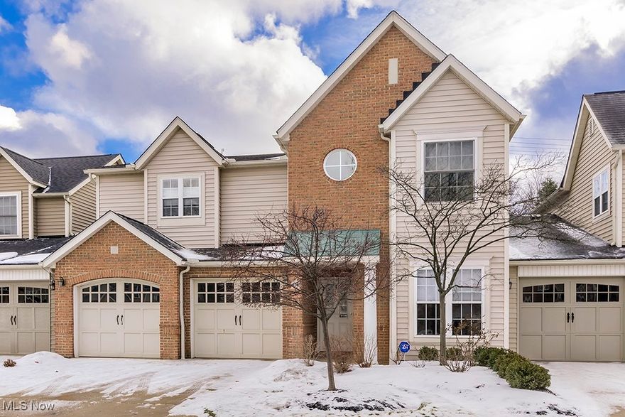 Welcome to this turn-key, beautiful condo in a private little enclave in Mayfield Hts., conveniently located to just about everything.  Since the current owner purchased in 2020, it has been completely updated.  The updates include neutral carpet and fresh paint; all new light fixtures (and extra overhead lights added in living room/dining room), and a completely remodeled owners' suite bathroom.  The owner also installed built-ins in owners' suite and updated the closet for ample hanging and storage space.  There is a newer dishwasher, newer backsplash added, and new blinds throughout.  Owner also installed a security system. The back patio area is very private and landscaping was updated.  Alll appliances are included.  Minutes from I271, Beachwood Place, LaPlace and Legacy Village.