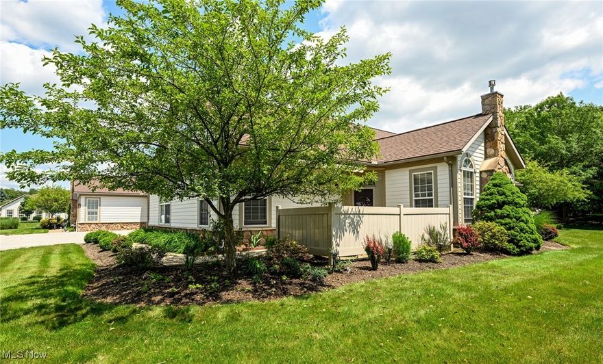 A new opportunity to join the coveted Crossings At Northwest condo community is here!  If you are not familiar with this community, you'll want to be.  Located off Northwest Ave, in between the Tallmadge Circle & Howe Rd.  Close to all your favorite shops, dining & breweries that Tallmadge, Cuyahoga Falls & Akron have to offer.  Just minutes to great outdoor activities at the Brookledge Golf Club & Munroe Falls Metro Park too!  Possibly the most meticulously maintained neighborhood with amazing amenities, like the gorgeous pond, pool, community center, library & fitness center!  This rare unit offers 3 bedrooms total with TWO master suites (one on the first and one on the second floor)!  The amazing open floorplan begins with a tiled entry & opens up to a very specious living room with windows stretching up to the vaulted ceiling & a fireplace.  The wide open area between the living room & kitchen is a flexible space to accommodate any style dining set.  Sleek dark granite starts at the raised breakfast bar & runs through the large kitchen, providing an amazing amount of counterspace.  Tons of cabinets, newer stainless steel appliances, pantry, LVT flooring & a cool copper light fixture complete the kitchen.  You will also find a great first floor laundry room & garage access off of the kitchen as well.  Down the hall is a convenient half bathroom, a large spare bedroom & a master bedroom with private bathroom.  Both bedrooms have fantastic walk-in closets & great natural light!  Don't miss the second floor!  This huge loft style space is a second owners suite with an over-sized full bathroom, linen and walk-in closets!  There's bonus storage in the attic space above the garage too!  The icing on the cake is the lovely front patio with a privacy fence, retractable awning & a serene view of the trees.  All new roof, siding, furnace, A/C, water heater, range, microwave, dishwasher & LVT flooring approximately 2023!  Don't let yourself miss out on this one, CALL TODAY!