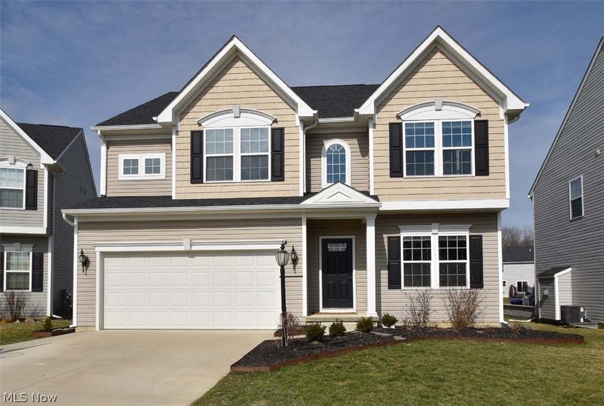 Welcome to your Dream Home on the Cul-de-sac in the Hampton Place community by Ryan Homes, featuring a community pool. From the high ceilings to the open light-filled space, your new Home has it all! This "Venice" model, built in 2017 features shiplap and batten board details, tons of windows, a gorgeous modern updated kitchen, with luxury vinyl floors flowing into your open dining space and expansive family room. Everyone can be together! Large backyard greenspace, ample room for a patio! Full basement with finished recreational side and fresh pant. Storage galore all throughout the property.  Front entranceway doubles as bonus usable space possible office/library/lockers nook.  All four bedrooms are spacious. Custom loft beds can stay or go, Buyer's choice.  Garage is heated, plus 220v for workshop needs. Invisible fence runs depth of lot and is divided between front and back yards. Video tour attached!