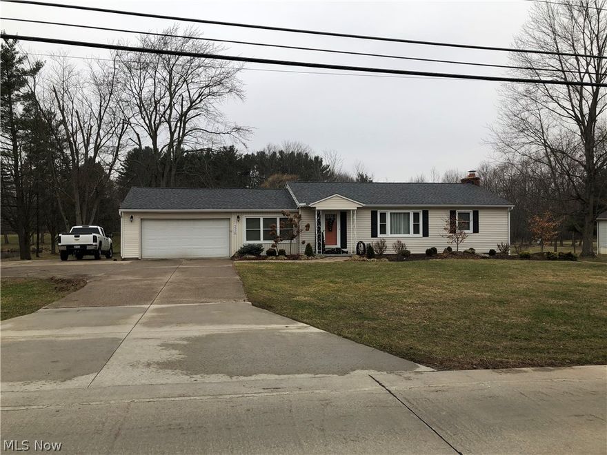 Great opportunity to buy this 3 bedroom, 2 bath ranch on one acre.  In Lafayette Township, but it has Medina City Schools and City water and sewer.  The best of Both!  Finished lower level with fireplace.  Beautiful landscaping. Awesome back yard with creek and shed.