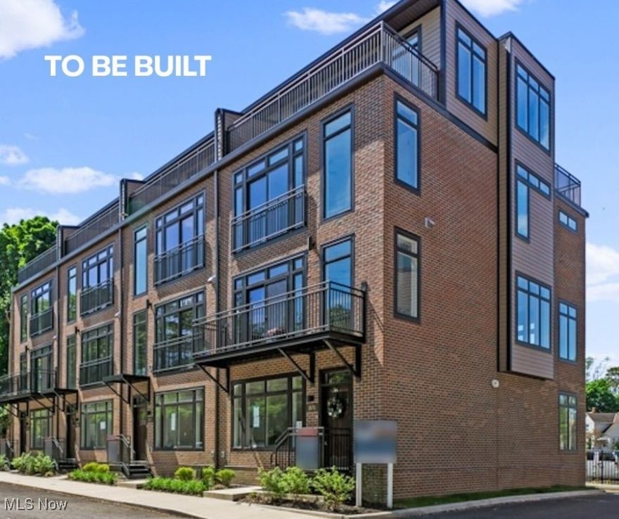 TO BE BUILT! Eligible for Cleveland's 15-Year Tax Abatement! Eligible up to $30,000 Forgivable Down Payment Assistance through The Greater Circle Living Program! Located next to CWRU Campus!

Live luxuriously in Little Italy! East of Downtown, Little Italy can be noted as one of Cleveland's most historic neighborhoods. Living in Little Italy becomes even more enticing knowing that residents of newly-built homes are eligible for a 15-year tax abatement. The benefit is even stronger for qualifying employees of Case Western Reserve University, Cleveland Clinic, Cleveland Museum of Art, Judson at University Circle, and University Hospitals. With The Greater Circle Living Program and local institutions, these employees could gain up to a $30,000 Forgivable Down Payment Assistance with the purchase of their home!

The Woodhill Townhomes is a townhome community in one of Cleveland's most desirable east-side neighborhoods - call home to Little Italy! With 4 floors of luxury in each residence, all floor plans are designed with large windows, high ceilings, and expansive roof-top decks/terraces. 2192 SF of interior space offers generous living areas accompanied by a huge all-season entertaining room with glass railings on the upper level flanked by two rooftop decks, perfect for entertaining and intimate gatherings. Find a seamless marriage of contemporary design and luxury living with an expansive, waterfall quartz kitchen island, smooth ceilings throughout, lighted primary bathroom mirrors, an electric fireplace, and so much more! Live in the heart of Cleveland's favored Italian community that provides the perfect backdrop for a sophisticated, contemporary lifestyle.