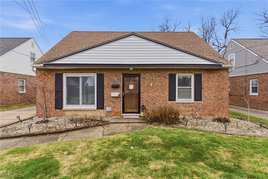 Welcome home to this beautifully maintained 3-bedroom, 1-bath Cleveland gem located near the airport, the new stadium, major highways, and a wide variety of restaurants and shopping. Step inside to a bright and inviting living room filled with natural light, featuring elegant crown molding and custom personalized blinds that add both style and comfort. The updated kitchen offers new granite countertops (2024) a new kitchen sink and appliances, creating a functional and stylish space for everyday living and entertaining. Just off the laundry room, the enclosed patio provides the perfect space to enjoy year-round gatherings. With its own electric baseboard heating, it’s ideal for entertaining through the cooler fall and winter months. The first floor features two bedrooms, a convenient linen closet, and a fully remodeled bathroom (2025) with modern finishes. Upstairs, you’ll find new carpet and on the stairs (2025) leading to a spacious third bedroom large enough for a king-sized bed, complete with a generous closet and additional attic storage space. Outside, the updates continue with a new concrete driveway (2024) and a new sidewalk scheduled for installation in 2025. The backyard is truly an entertainer’s dream featuring a new garage door and opener, pergola, stamped concrete patio, beautifully maintained gardens, a designated fire pit area, and a shed located behind the garage for extra storage. The seller is offering a 1 year home warranty for added peace of mind. With thoughtful updates throughout and nothing left to do but move in - Call your agent to schedule a private tour!