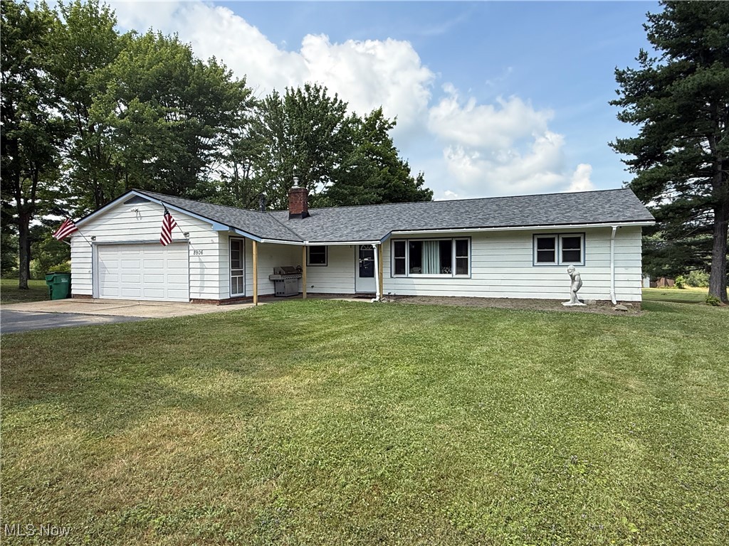 Welcome to 8906 Brakeman Road, Chardon, OH 44024 – A Tranquil Gem in Hambden Township! Nestled on a peaceful 1-acre lot in the heart of Hambden Township, this beautifully maintained 3-bedroom, 2-bath home with a 2 car attached garage, offers comfort, flexibility, and room to grow. Step inside to discover a spacious layout featuring an oversized living room perfect for entertaining, and a cozy family room ideal for relaxing evenings. A charming wood-burning stove adds warmth and character to the main living area.The home’s screened-in porch, just off the dining area, invites you to enjoy serene backyard views year-round—perfect for morning coffee or evening unwinding. Key updates include a new roof on entire home, a new water softener and filtration unit (2021), new blower motor, freshly cleaned coils, and well-maintained filters on the blower system, ensuring efficient and reliable comfort. Septic was installed 2008 (2 tanks) and the (3rd tank) has an electric pump. (2014) new curtain drain was installed around the perimeter of the leach field! Enjoy the flexibility of dual heating options, with both a heat pump unit and separate baseboard electric, easily switchable based on your preference. Kitchen and laundry appliances are negotiable. TV wall mounts will remain, adding convenience for your entertainment setup. Security cameras and audio equipment are also negotiable. Outside, you’ll find a handy shed for additional storage and space for hobbies or lawn equipment. With 3 bedrooms, 2 full baths, and a location that balances privacy and accessibility, this property is a must-see! Don't miss your chance to own a slice of peaceful country living with modern updates and room to make it your own. Schedule your private showing today!