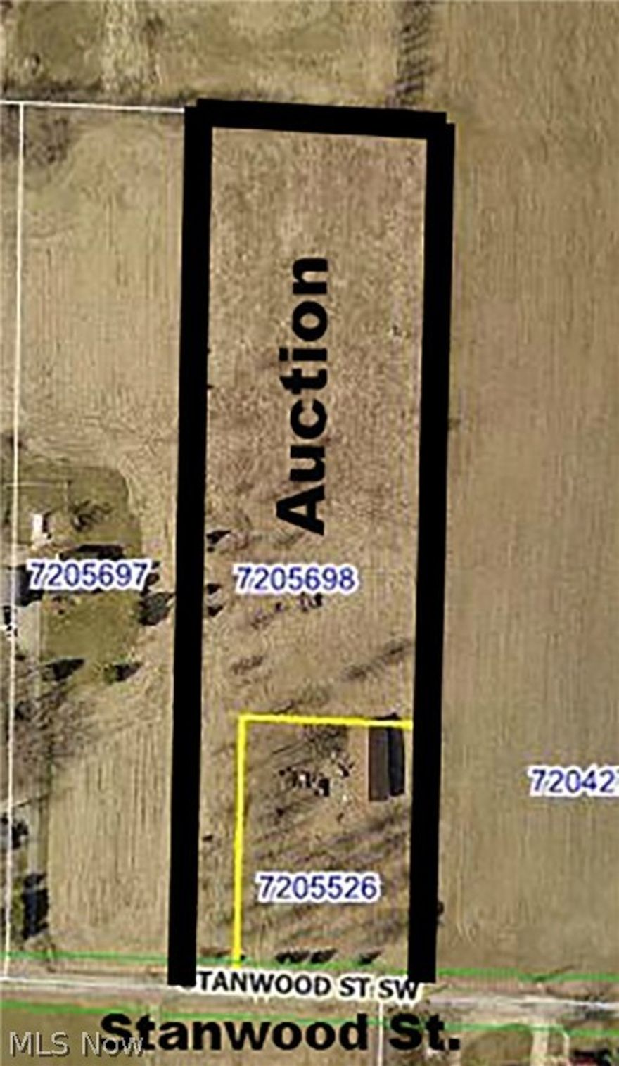 5.7 Acres With 40 X 80 Block Building - No Zoning - Stark Co. – Tuscarawas Twp. – Tuslaw LSD- ABSOLUTE AUCTION, all sells to the highest bidder on location: MONDAY - MAY 22, 2017 – 6:00 PM - Real estate offers 5.7 acres of nice laying land with approx. 250’ frontage on Stanwood St. Approx. 40 X 80 block building with 10 X 12 overhead door and man door. 200 amp electric. Would easily adapt to multiple uses. Property is situated on two tax parcels. 1/2 taxes currently $833.52. Tuscarawas Twp. – no zoning – Tuslaw LSD – all mineral rights owned by seller to transfer – convenient location. TERMS ON REAL ESTATE: 15% down auction day, balance due at closing. A 10% buyer’s premium will be added to the highest bid to establish the purchase price, which goes to the seller. Any desired inspections must be made prior to bidding. All information contained herein was derived from sources believed to be correct. Information is believed to be accurate but not guaranteed.