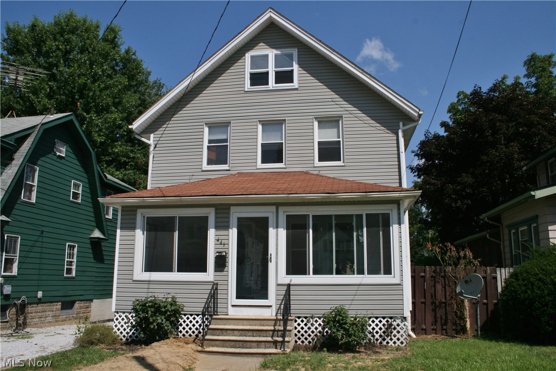 Welcome home to 441 Kathron. Updated vinyl siding and windows with a 2 car garage. Hardwood floors and original woodwork in great shape, ceramic tile in updated bath and kitchen - appliances stay. 3 large bedrooms, attic works as large 4th bedroom with walk in closet. Fenced in backyard with stone patio and fire pit. Furnace and air conditioning new in 2016. You will want to make this house your home!