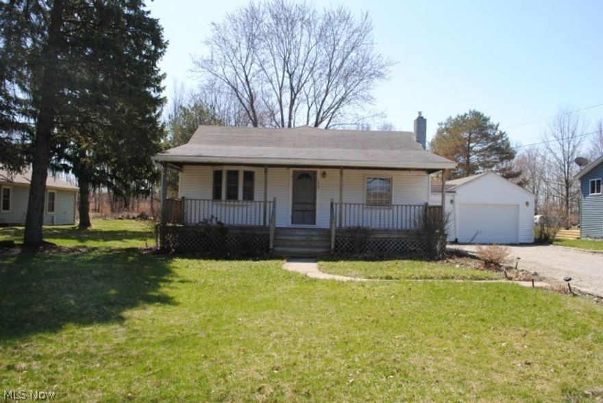BANK OWNED .... Vinyl Sided Ranch On Almost 1 Acre Of Property ....  2 Bedrooms, 2 Full Baths .... Eat-In Kitchen .... Large Family Room With A Cozy Fireplace .... Central Air .... Inviting Front Porch .... 1 Car Garage Connected By Breezeway .... Rear Deck ....  House Is In Good Condition ....