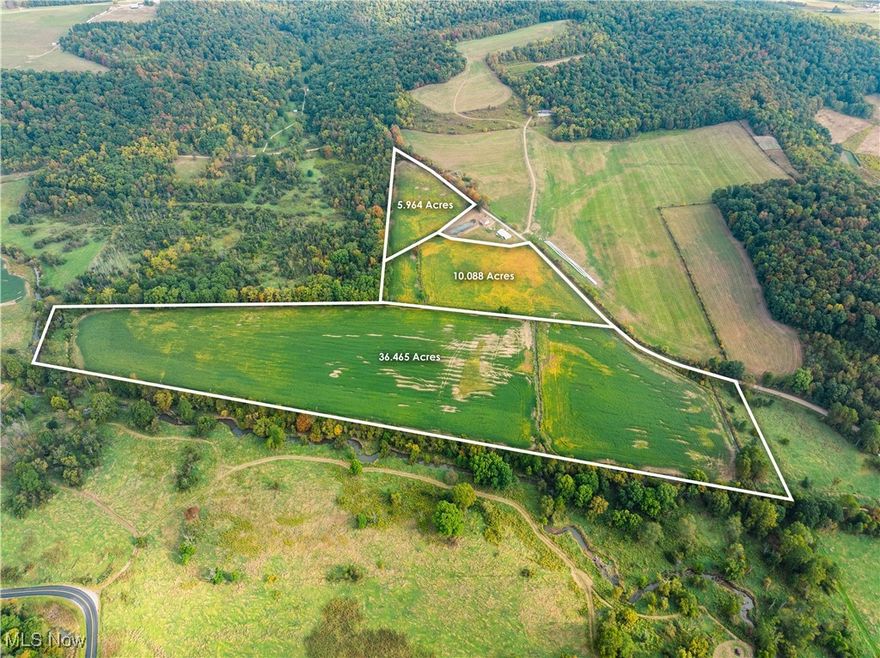 Live Auction 10/21/2025 5:00 PM - Parcel 1: 5.964 Acres w/ 832’ frontage. Open Land & Building Site - An excellent open tract of land offered in 3 parcels. This land has been farmed for years and provides creek bottoms and building sites. Nestled between the Holmes County Trail property and the Black Creek Park land, this could be developed into a premium hunting tract with lots of whitetail activity all around. Portions of the land are in the flood plain providing excellent pond sites and could be planted with swamp oak and walnut trees along with multiple food plots making this a hunting and recreational paradise. Immediate hunting rights will be granted providing immediate use of the premium elevated hunting blind on the property. Whether you want to build, hunt, or farm, this land will work for you!