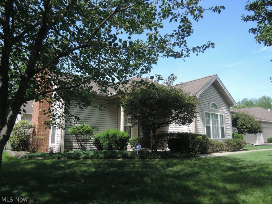 This Beautiful Ranch style condo sits in the gorgeous Cross Creek Development, a Gated Community. Clean, crisp, modern & in great condition. Park-like surroundings, overlooking a babbling stream from the covered front porch & a treed border from the concrete patio! Walking in, you will find an open living room w/ vaulted ceiling over the gas fireplace, Modern color, & GORGEOUS real hardwood flooring. The Dining has glass sliding doors to patio, beautiful chandelier, hardwood flooring & opens to the breakfast bar & roomy kitchen. Nice Granite counter-tops in this kitchen are only 1 great feature! Great lighting, tons of cabinetry, custom mirrored back splash, pantry, Fridge, gas stove, dishwasher and microwave stay. The spacious master bedroom has walk in closet & full master bath. Bedroom 2 has nice closet & shares the guest half bath w/its own private entrance (Plumbed for a full bath in the double towel closet in half bath). Separate from bedrooms 1 & 2, Bedroom 3 is a 2nd master bed