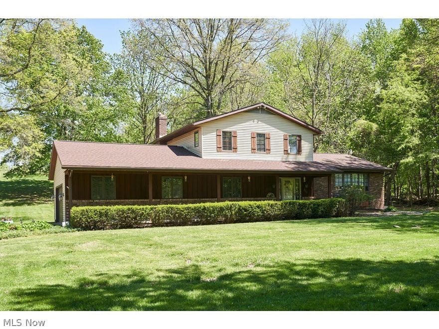 One owner home on apprx 3.79 acres with  56x40 outbuilding. Call to see this fabulous 2 story in the country , but close to everything. Living room and dining room with vaulted ceilings. Kitchen opens to the family room. Family room with wood burning fireplace w gas starter and sliders to patio. Private den off back hall with closet could be a fourth bedroom. Master bedroom with 2 double closets and private ,aster bath that has been remodeled. Roof is approx 6/7 years old. Gutters new approx 2019lFurnace new in 2021 . Quality built with Anderson Windows, This property also has a 40 x 56 outbuilding  with a 4ft bump out on the 12  ft bay. There are 4 bays , and a workshop The roof was replaced on the outbuilding in 2019 and Steel siding was 2020. ALSO this property has free gas. Yearly there is  200,000 cubic feet of gas on the property. The furnace does have a conversion for the free gas!!!