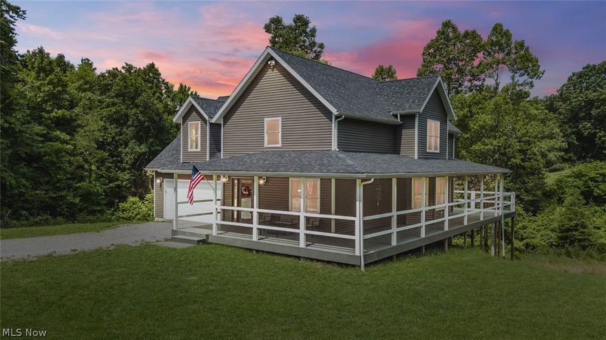 When I think of the perfect home I think of acreage to run around on, a wrap around front porch to sit and drink my daily coffee, privacy with just a few neighbors down the road, hardwood floors, plenty of storage and high ceilings...well ya'll, 42 Delray has all of that and more. From the moment you come down the driveway you will be in awe of the views, the porch will wow you, walk through the gorgeous front door and you are greeted by HIGH ceilings and a big beautiful bold chandelier. This home has so much space and potential with 4 bedrooms and 5 flex rooms in the finished walk out basement. Did I mentioned a 2 car attached garage AND exterior storage building?! Built in 2019 and sitting on 6.88 acres, this is truly a diamond of a find in today's market, a "forever" home and a must see in person. 
Some photos have been virtually staged.